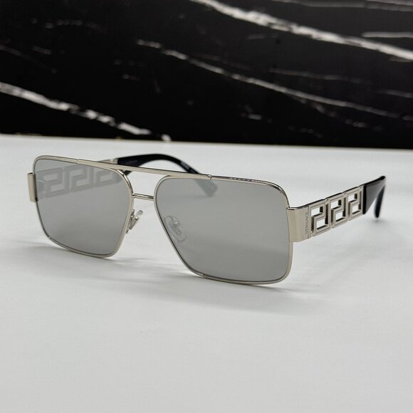 NEW VERSACE VE2290 10016G SILVER/GRAY UNISEX SUNGLASSES VE2290 1001/6G main image 5